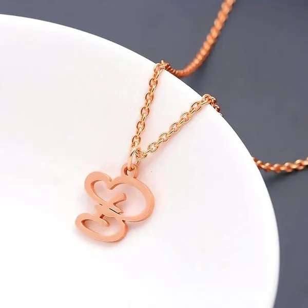 Cursive_Initial_Heart_Shape_Anti_Tarnish_Name_Pendant_Necklace_WIth_Chain_For_Unisex
