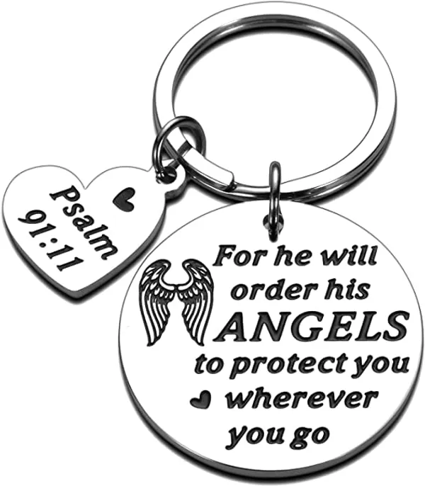 Silver_Stainless_Steel_Generic_Bible_Verse_Embedded_Unisex_Keychain