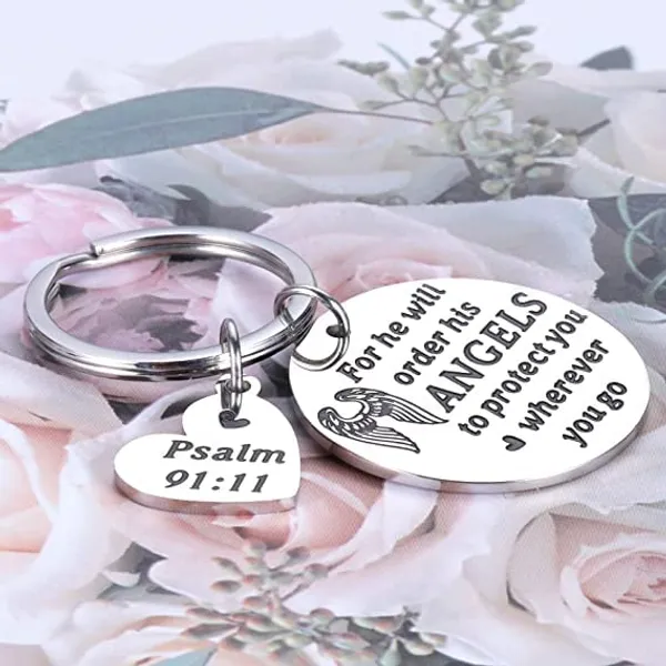 Silver_Stainless_Steel_Generic_Bible_Verse_Embedded_Unisex_Keychain