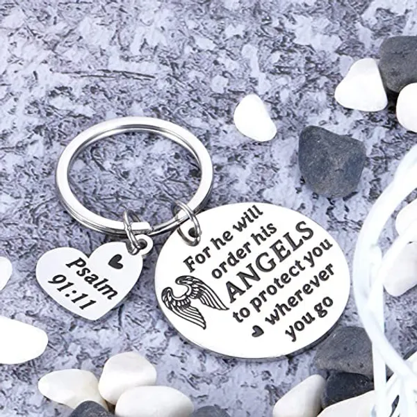 Silver_Stainless_Steel_Generic_Bible_Verse_Embedded_Unisex_Keychain