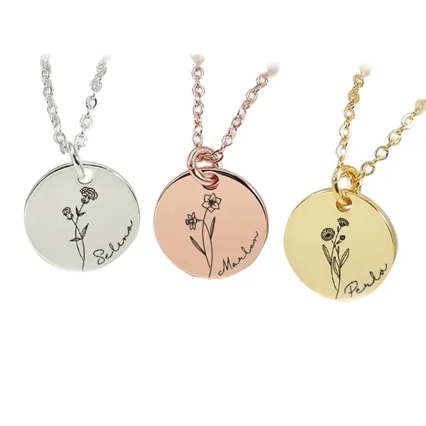 Customizable_Name_With_Birth_Flower_Engraved_Gold,_Silver,_Rose_Gold_Plated_Necklace_For_Girls_And_Women
