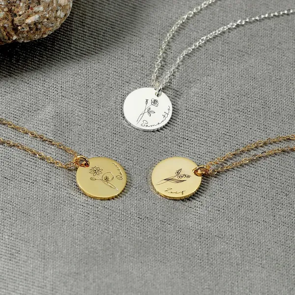 Customizable_Name_With_Birth_Flower_Engraved_Gold,_Silver,_Rose_Gold_Plated_Necklace_For_Girls_And_Women