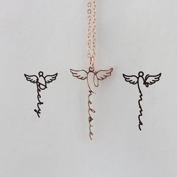 Customizable_Name_With_Angel_Wings_Anti_Tarnish_Necklace_With_Chain_For_Unisex