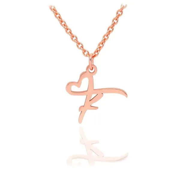 Rose_Gold_Plated_Cursive_Initial_Heart_Shape_Name_Pendant_With_Chain_For_Unisex