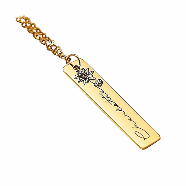 Customizable_Flower_Engraved_Gold_Plated_Necklace_With_Chain_For_Girls_And_Women
