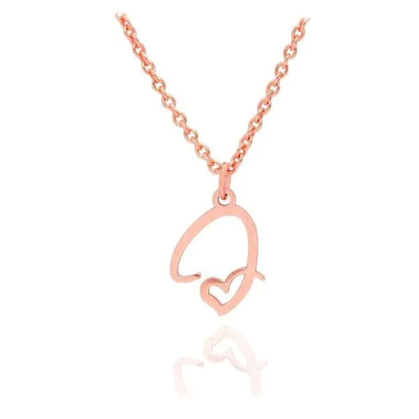 Rose_Gold_Plated_Cursive_Initial_Heart_Shape_Name_Pendant_With_Chain_For_Unisex