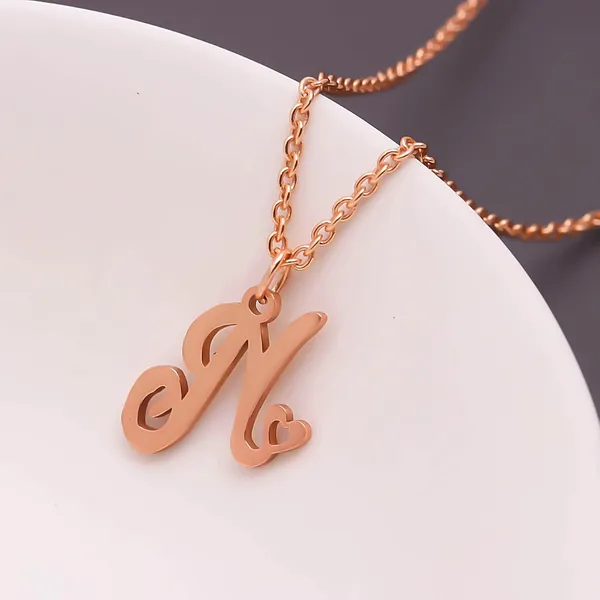 Rose_Gold_Cursive_Initial_Heart_Pendant_Name_Necklace
