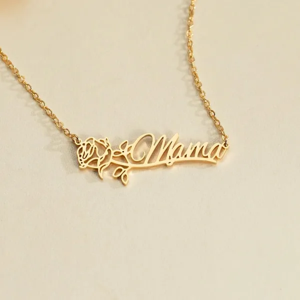 Customizable_Gold_Plated_Name_Engraved_With_Birth_Flower_Unisex_Necklace_