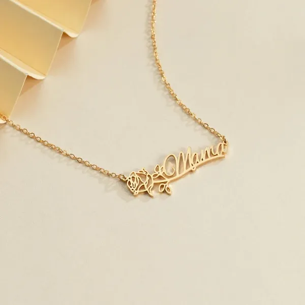 Customizable_Gold_Plated_Name_Engraved_With_Birth_Flower_Unisex_Necklace_