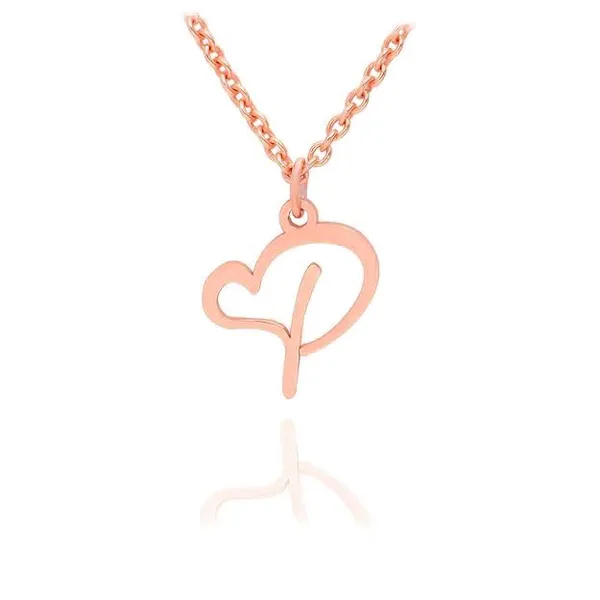 Rose_Gold_Plated_Cursive_Initial_Heart_Shape_Name_Pendant_With_Chain_For_Unisex