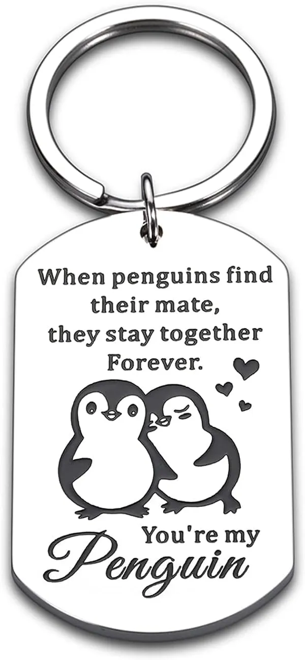 Silver_Cute_Penguin_Lovers_Keychain