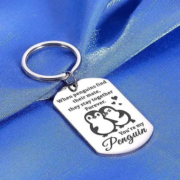 Silver_Cute_Penguin_Lovers_Keychain