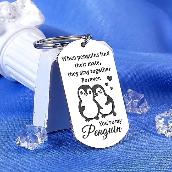 Silver_Cute_Penguin_Lovers_Keychain