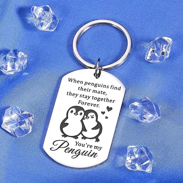 Silver_Cute_Penguin_Lovers_Keychain