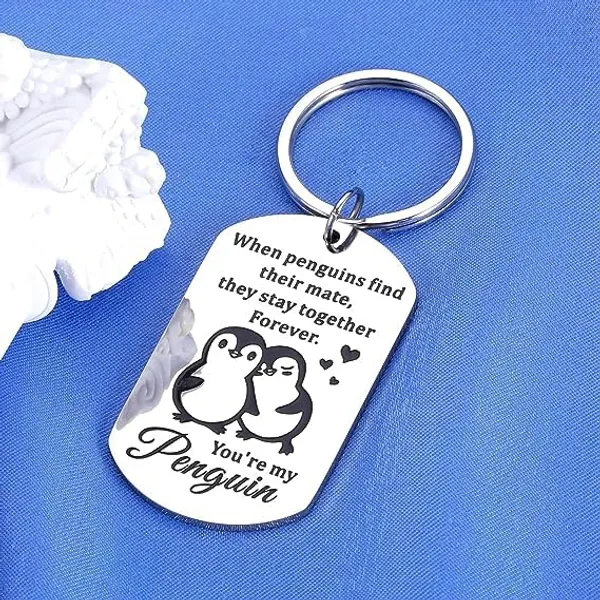 Silver_Cute_Penguin_Lovers_Keychain