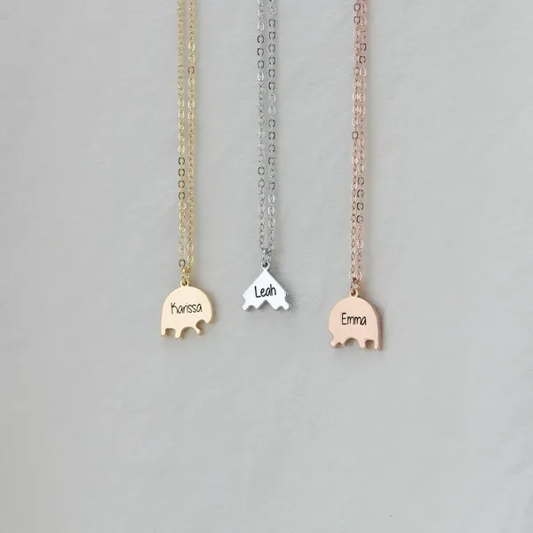 Customizable_Name_Heart_Puzzle_Three_Tone_Set_Unisex_Necklace_With_Chain