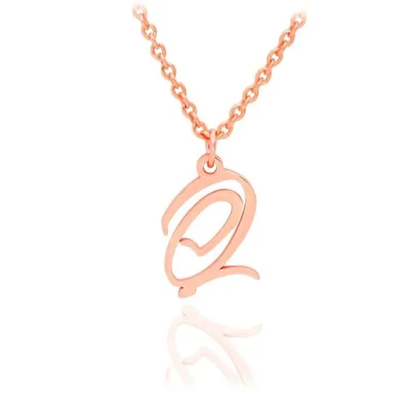 Rose_Gold_Plated_Cursive_Initial_Heart_Shape_Name_Pendant_With_Chain_For_Unisex