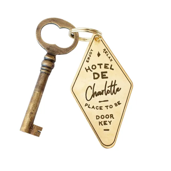 Vintage motel keychain on sale