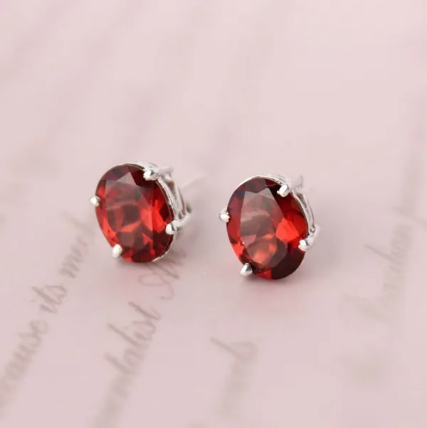 Silver_Red_Garnet_Sterling_Silver_Earring_For_Women