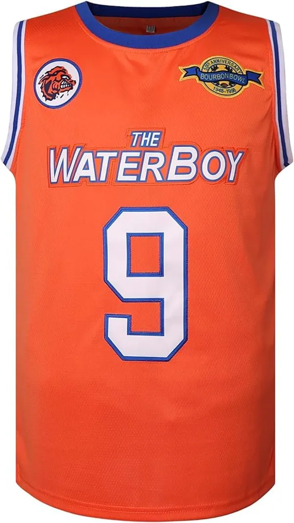 Ashirwad_Creation_The_Waterboy_US_Basketball_Jersey_|_Customized_and_Personalized_with_Customizable_with_Your_Name_and_Number,_|_Colour:Orange_White