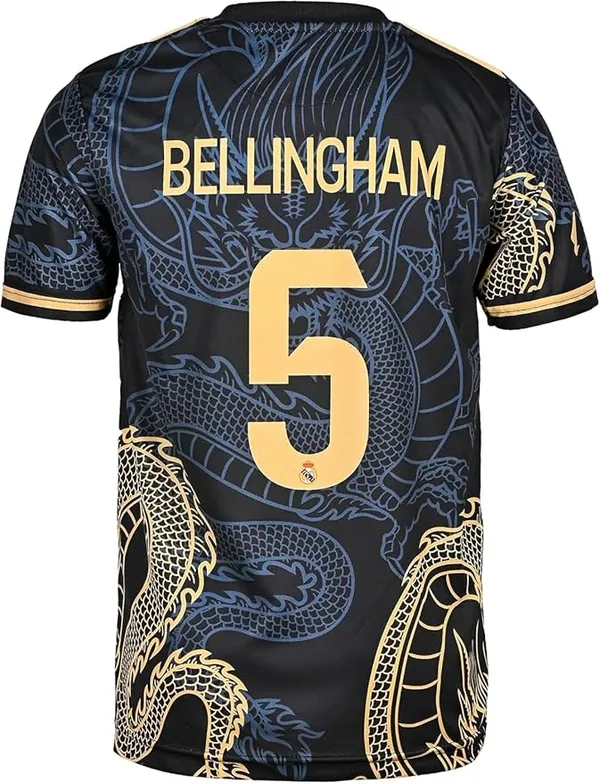 Ashirwad_Creation_Unisex_Polyester_Real_Black_Dragon_Madrid_New_Season_Football_Regular_Fit_Jersey,Customized_And_Personalized_With_Customizable_With_Your_Name_And_Number,Special_Edition_Rare_Football