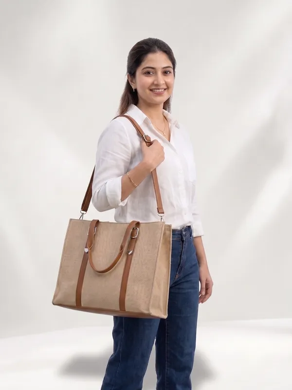 Beige_Laptop_Tote_Bag_|_Women's_Work_Bag_&_Spacious_Travel_Tote