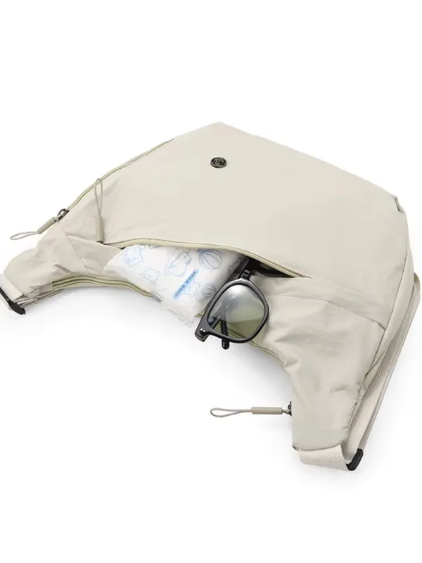 Beige_Nylon_Crossbody_Bag_Lightweight_Everyday_Bag_&_Crescent_Sling_Bag