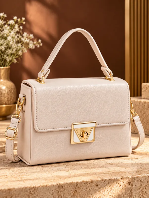 Beige_Structured_Crossbody_Bag_Faux_Leather_Top_Handle_Purse