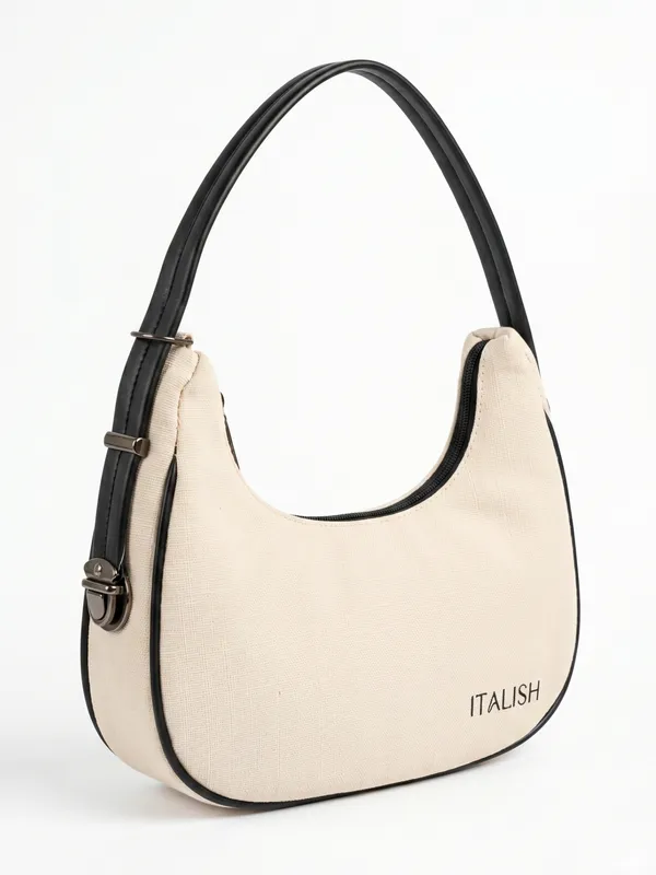 Biege_Crescent_Dual-Tone_Shoulder_Bag