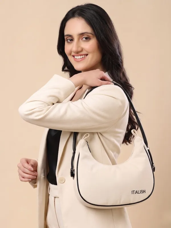 Biege_Crescent_Dual-Tone_Shoulder_Bag