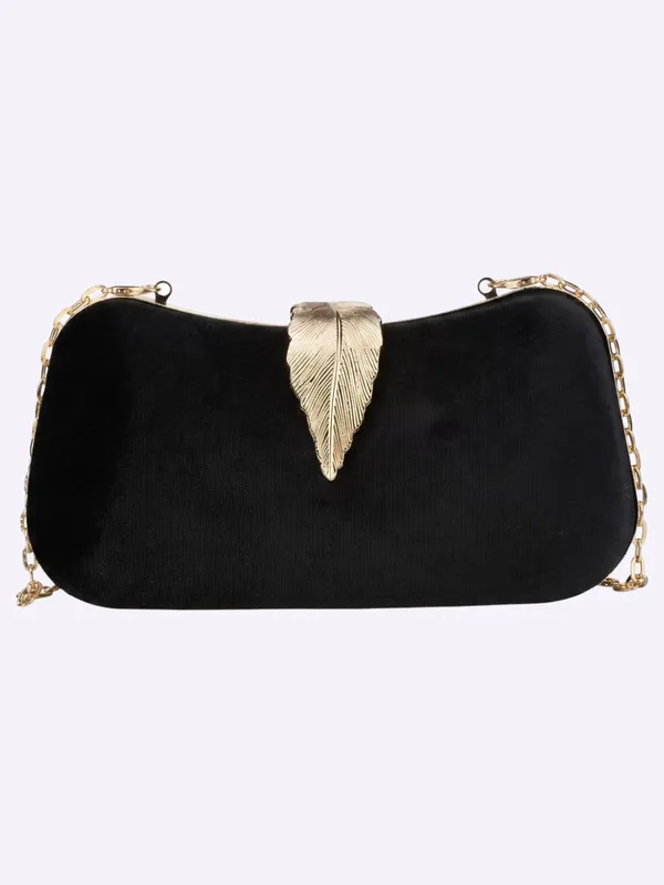 Black_Elegant_Soft_Velvet_Clutch_Bag_with_Gold_Leaf_Clasp