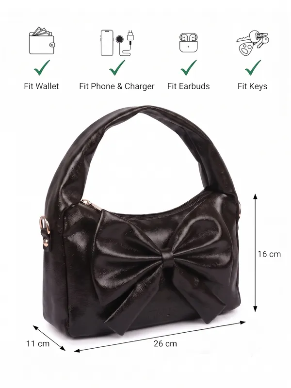 lise_Bow_Handbag__Black_PU_Leather_Shoulder_Bag