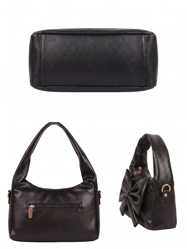 lise_Bow_Handbag__Black_PU_Leather_Shoulder_Bag