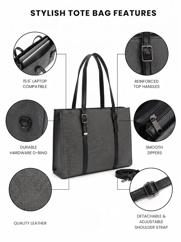 Black_Laptop_Tote_Bag_|_Women's_Work_Bag_&_Spacious_Travel_Tote