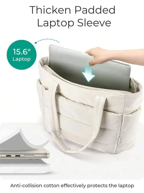 Black_Puffer_Lightweight_Tote_for_Laptop_&_Work_Bag