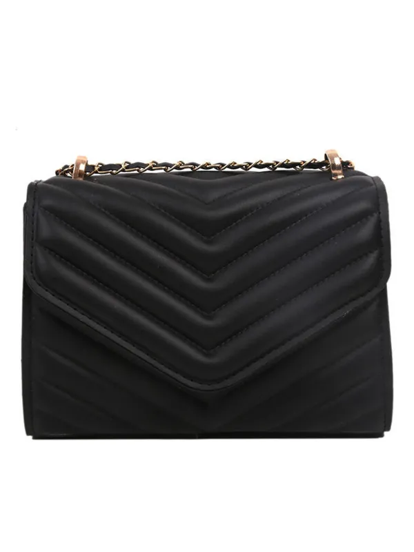 Black_Quilted_Chevron_Shoulder_Sling_Bag