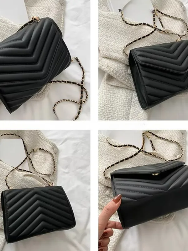 Black_Quilted_Chevron_Shoulder_Sling_Bag