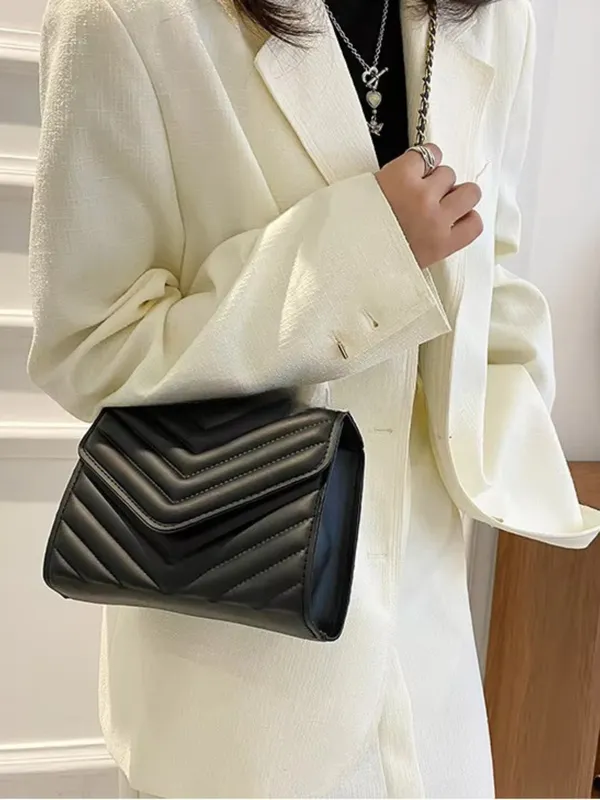 Black_Quilted_Chevron_Shoulder_Sling_Bag