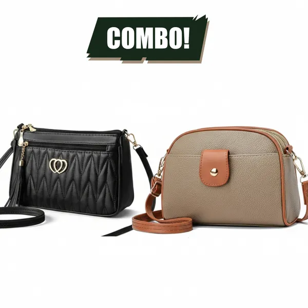 Black_Sling_Bag_&_Khakhi_Crossbody_Bag_Set