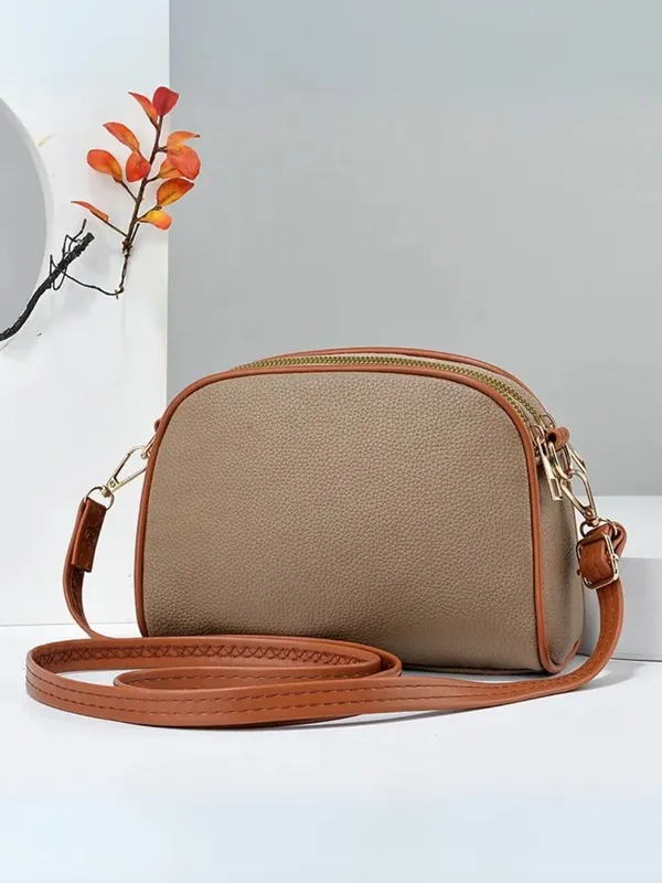 Black_Sling_Bag_&_Khakhi_Crossbody_Bag_Set