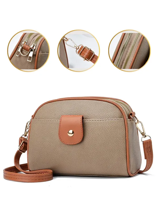Black_Sling_Bag_&_Khakhi_Crossbody_Bag_Set