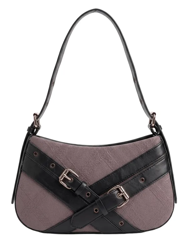 Aurelia_Buckle_Shoulder_Bag__Black_Textured_Faux_Leather_Handbag