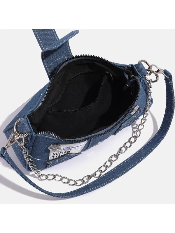 Blue_Denim_Star_Charm_Shoulder_Sling_Bag_–_Dual_Strap,_Silver_Chain_Accent