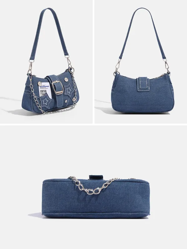 Blue_Denim_Star_Charm_Shoulder_Sling_Bag_–_Dual_Strap,_Silver_Chain_Accent