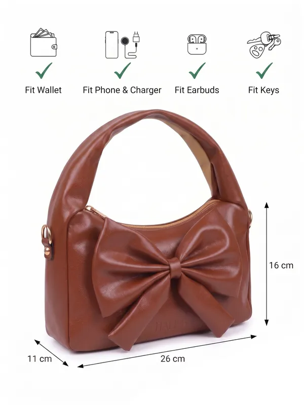 lise_Bow_Handbag__Brown_PU_Leather_Shoulder_Bag