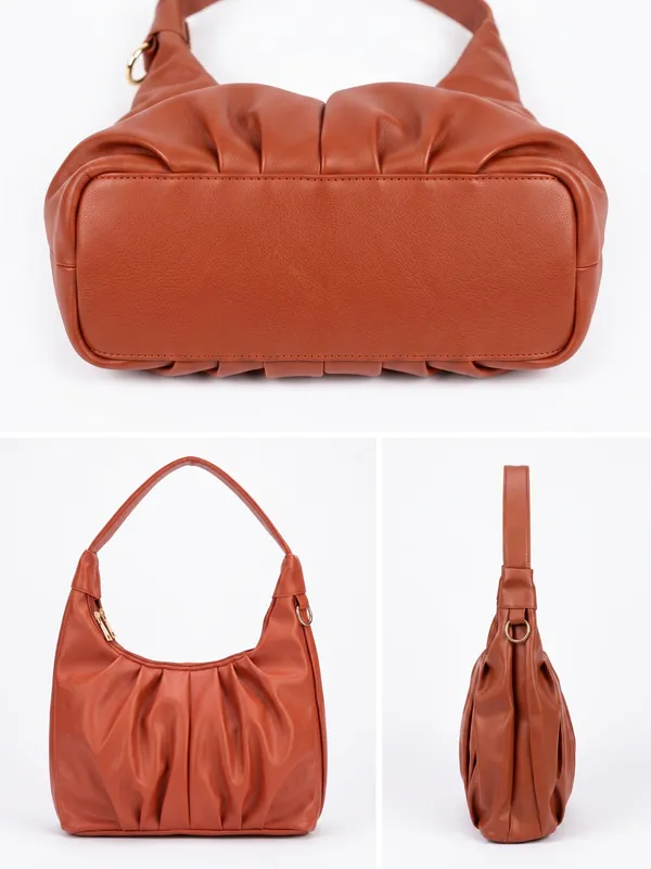 Celeste_Pleated_Hobo_Bag__Brown_Lightweight_Leather_Shoulder_Bag