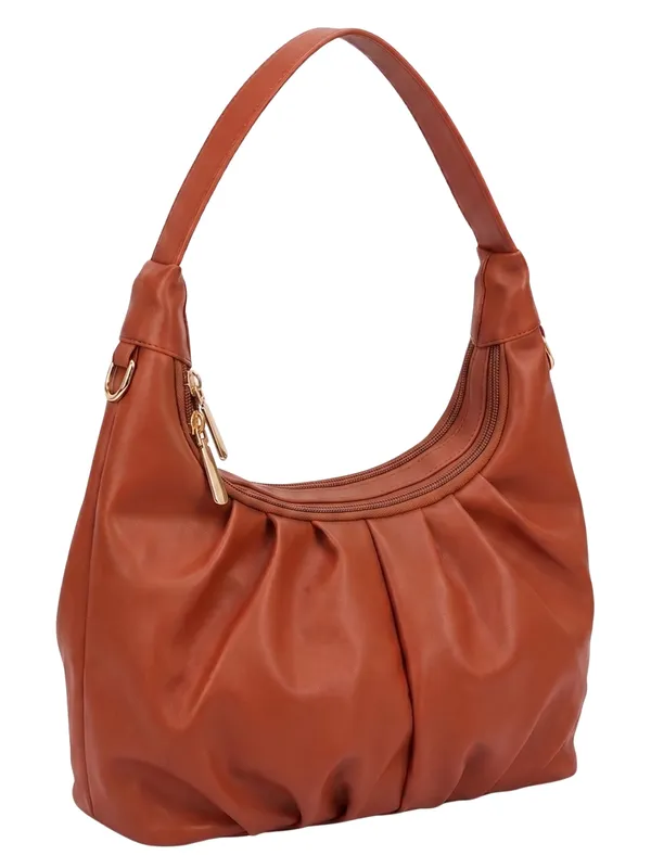 Celeste_Pleated_Hobo_Bag__Brown_Lightweight_Leather_Shoulder_Bag