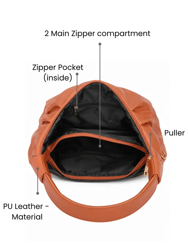 Celeste_Pleated_Hobo_Bag__Brown_Lightweight_Leather_Shoulder_Bag