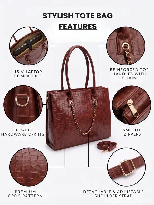 Cherry__Structured_Leather_Croc_Pattern_Laptop_Tote