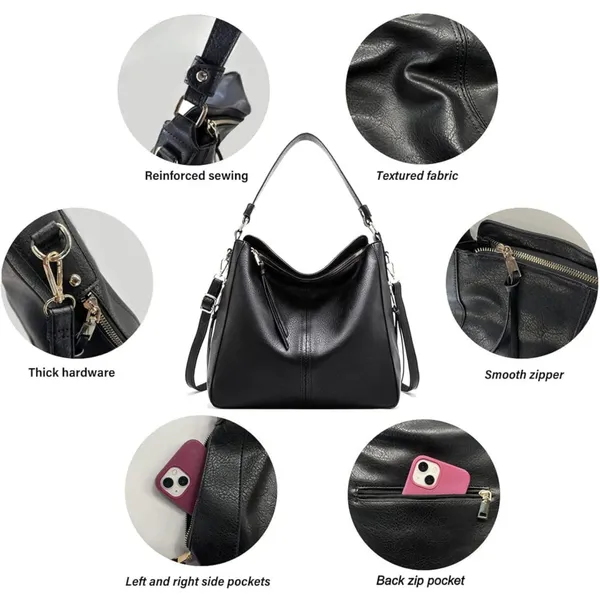 Crossbody_Tote_Bag_For_Women_Or_Girl_In_PU_Leather_(Brown_+_Black)